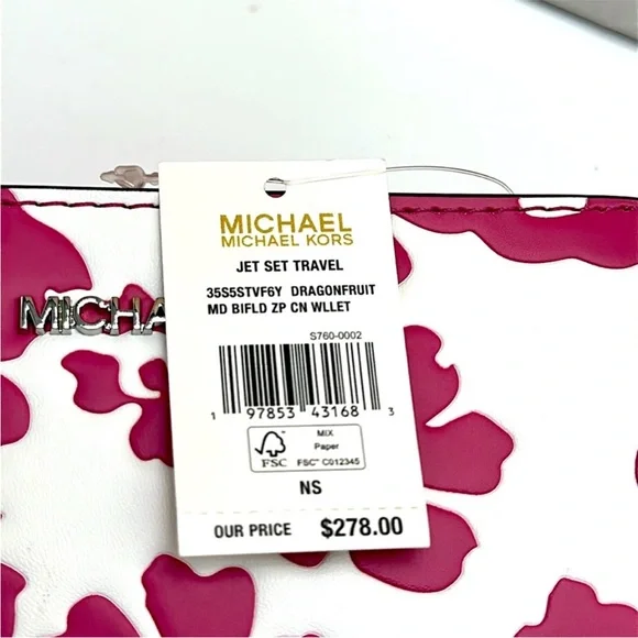 Michael Kors Pink Floral Wallet - Picture 13 of 14